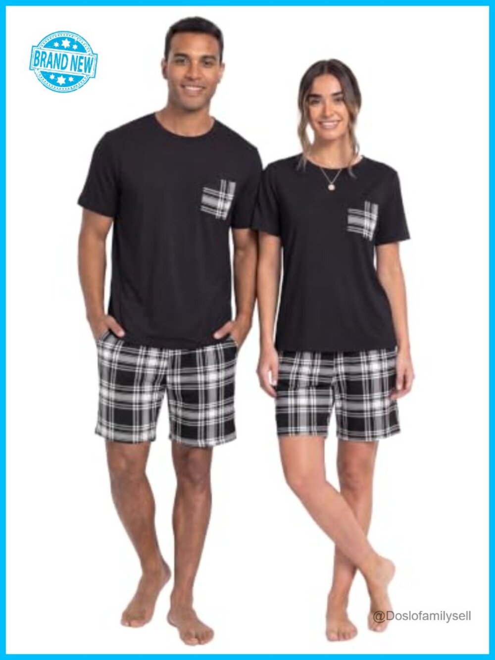 Women's Pajama Set Short Sleeve Tee and Shorts Lounge Sleepwear
